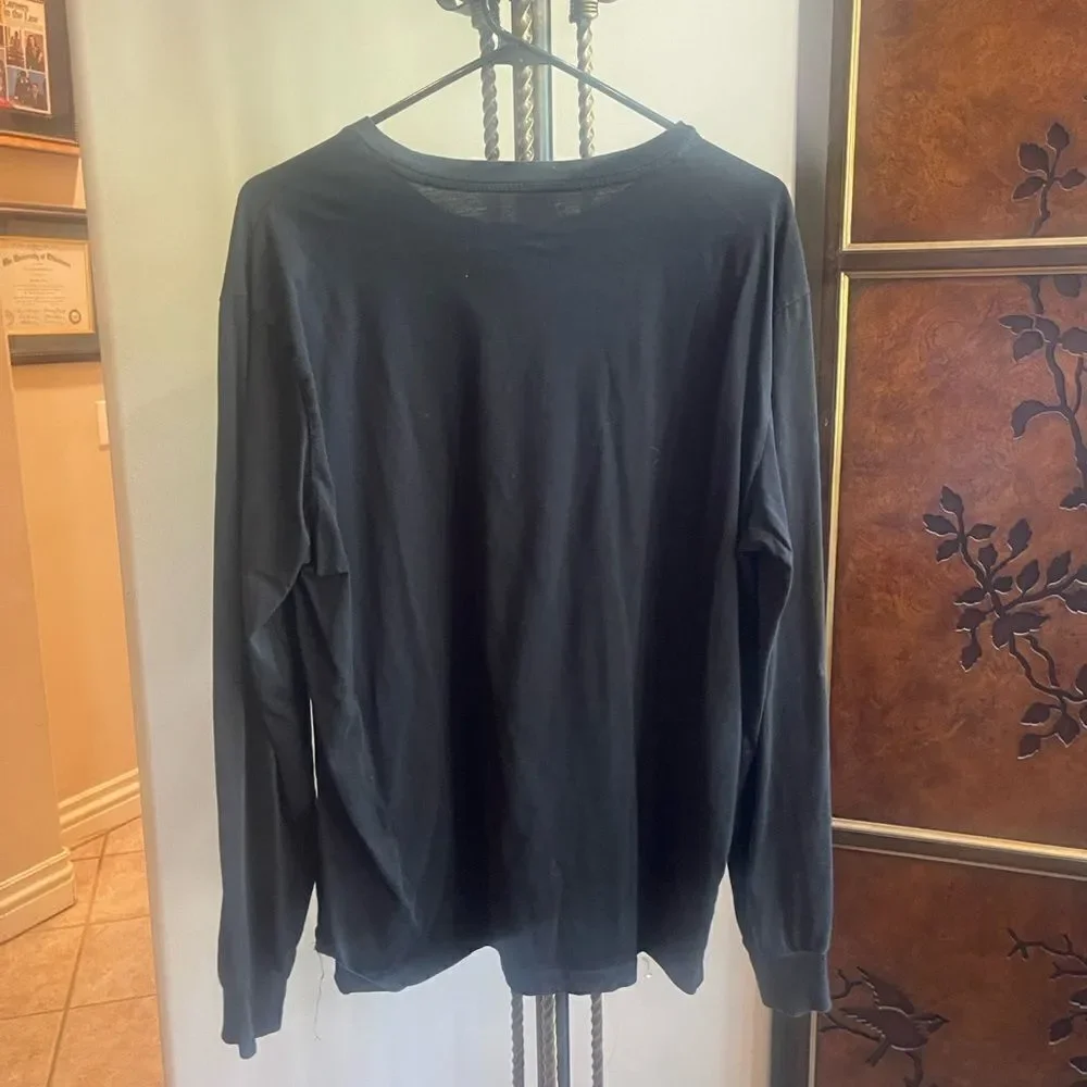 Polo Size L Long Sleeve Black Tee with Red Polo